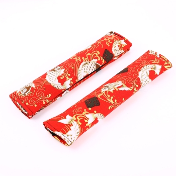 Koi Red Seat Belt Shoulder Pads