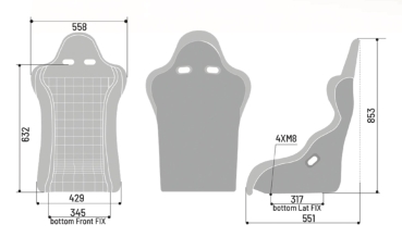 Sparco Legend Martini Racing Carbon Kevlar FIA Bucket Seat, Grey