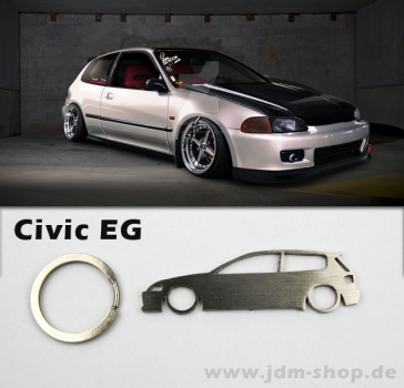 Honda Civic V EG Silhoutte Metal Keyring