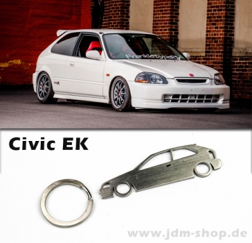 Honda Civic VI EK Silhoutte Metal Keyring