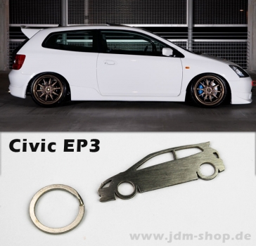 Honda Civic VII EP3 Silhoutte Metal Keyring