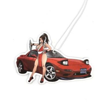 Girl With Mazda RX7 FD Car Air Freshener - Jet Ice