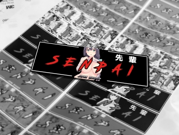 "SENPAI" Black Matt Japan Style Decal