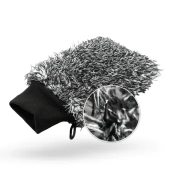 Premium Waschhandschuh Grob Grau