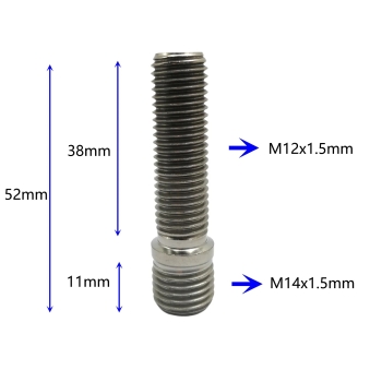 M14x1.5 zu M12x1.5 Titan Stehbolzen Kit Conversion - Rison