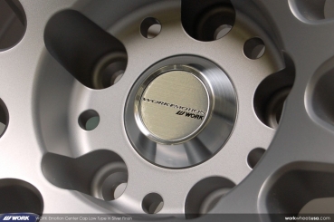 Work Emomtion Wheels Center Cap Silver - Low Type