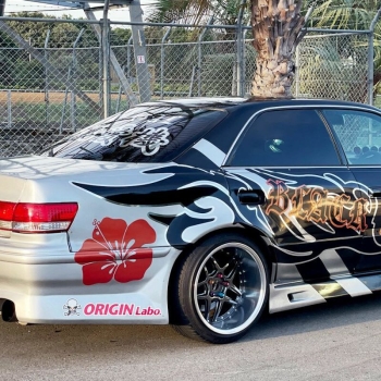 Origin Labo +50mm Rear Quarters for Toyota JZX100 Mark II with Door Add-Ons