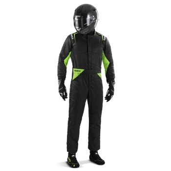 Sparco Sprint Racing Suit Black & Green FIA