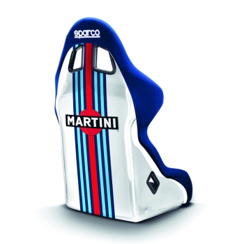 Sparco Pro 2000 QRT MR Wrapp Martini Racing Bucket Seat, Blue (FIA)