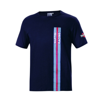 Sparco Martini Racing Big Stripes T-Shirt Blau