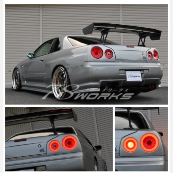 Nissan Skyline R34 Taillights V2 LED Style - 78Works