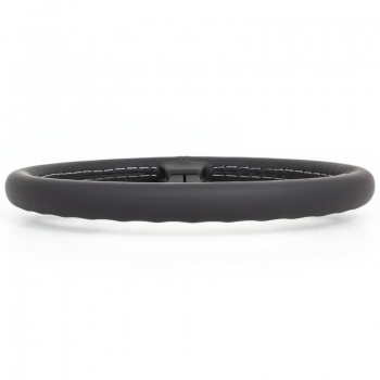 Nardi Classic ND33 Steering Wheel, Black Leather, Black Spokes, Grey Stitching, 40 mm Dish