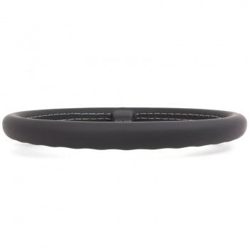 Nardi Classic ND36 Steering Wheel, Black Leather, Black Spokes, Grey Stitching, 40 mm Dish