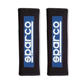 Sparco 2" Seat Belt Shoulder Pads in Red / Blue / Black