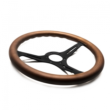 DriftShop Steering Wheel, Wood, Black Spokes