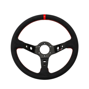 Preview: DS Carbon Steering Wheel (90 mm Dish), Black Suede, Carbon Spokes
