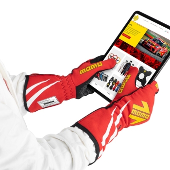 Momo Corsa Pro Gloves White / Red / Night Navy 8-13