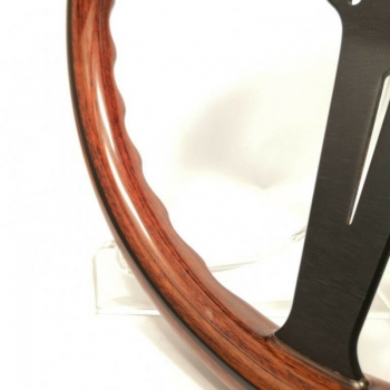 Nardi Classic ND36 Steering Wheel, Wood, Black Inlay, Black Spokes, 25 mm Dish