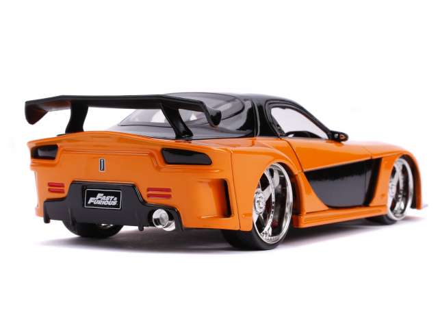 Mazda RX-7 1993 orange schwarz Fast & Furious Han Modellauto 1:24 Jada Toys