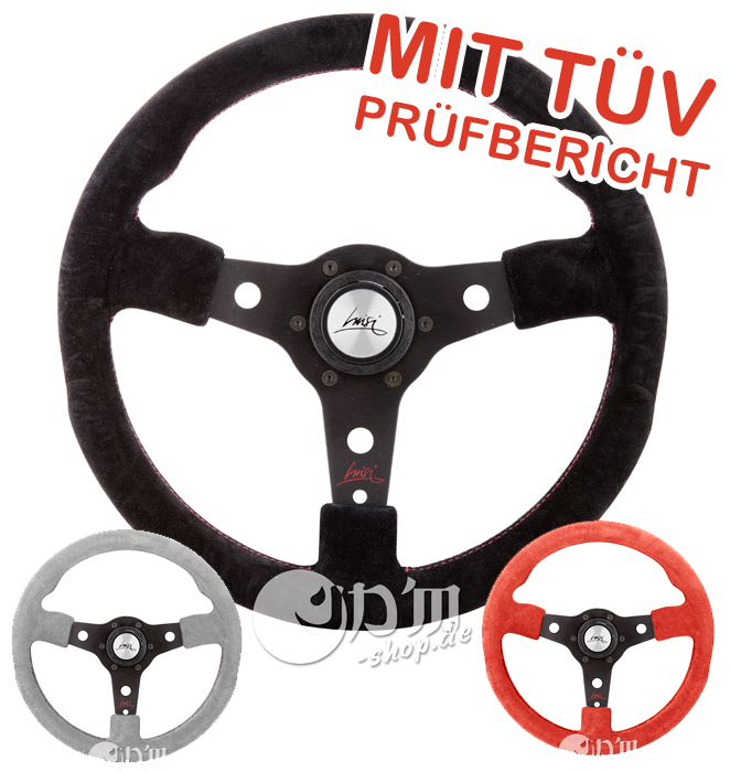 NRG Sakura Leder Lenkrad 350mm Deep Dish Produktbild-Vorschau 3