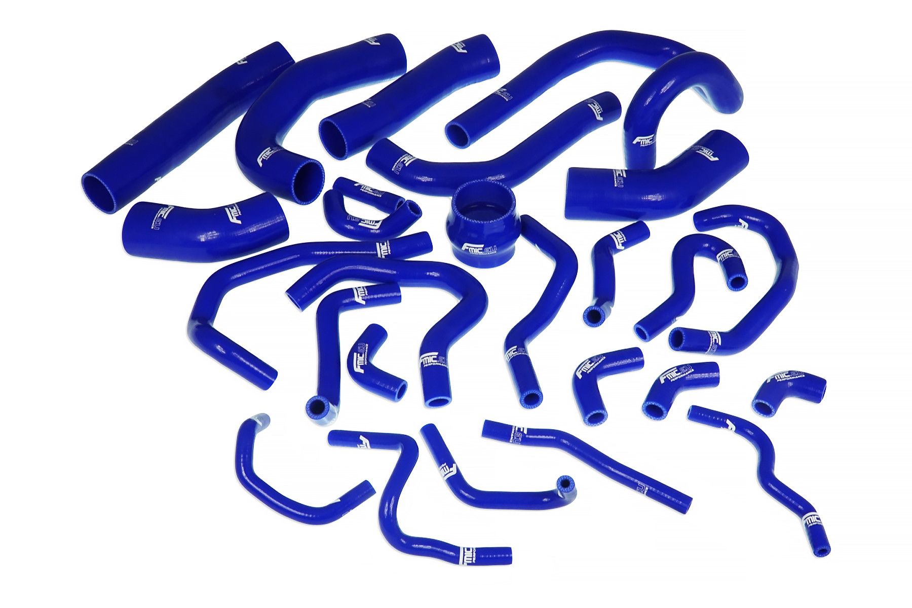 Kit Tubi Refrigerante In Silicone 27 Pezzi – Per Toyota Supra MK3 A70 MA70 7M-GTE Turbo 3.0L, Colore Blu, Alta Temperatura