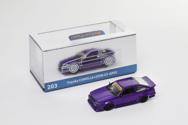 1/64 Toyota Corolla Levin AE86 GT-APEX Purple - DieCastTeam