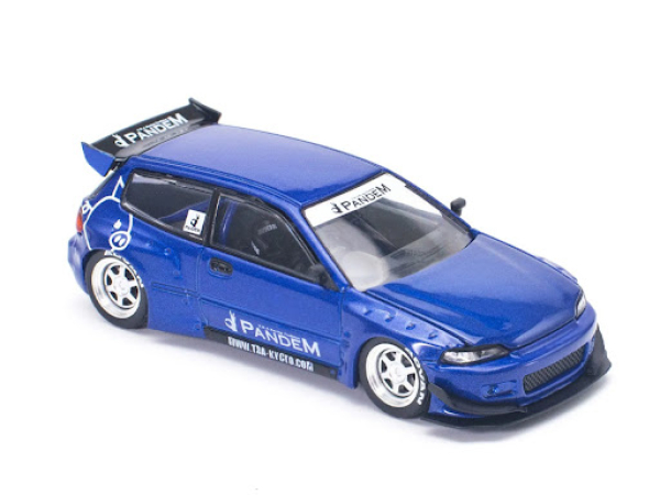 1/64 Pandem Honda Civic EG6 Metallic Blue - Pop Race