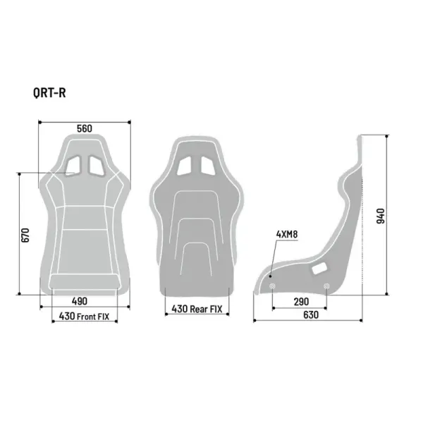 Sparco QRT-R Lightweight Bucket Seat (FIA)