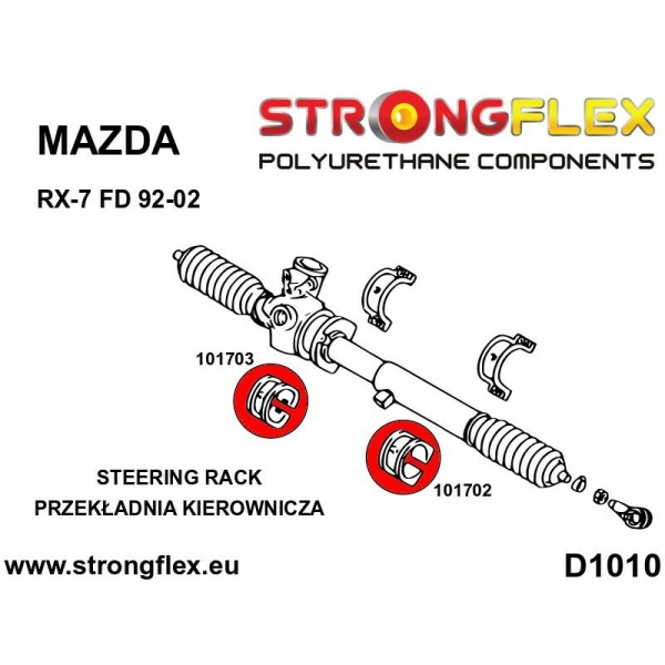 Mazda RX-7 FD 92-02 Suspension Bushing Kit Sport STRONGFLEX PU 106181A