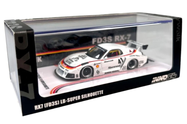 1/64 Mazda RX7 FD3s LBWK Liberty Walk Super SIlhoutte White - Inno64