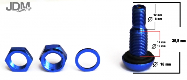 Aluminium Vocuum Tire Valve Stem With Cap 4Pcs/Set