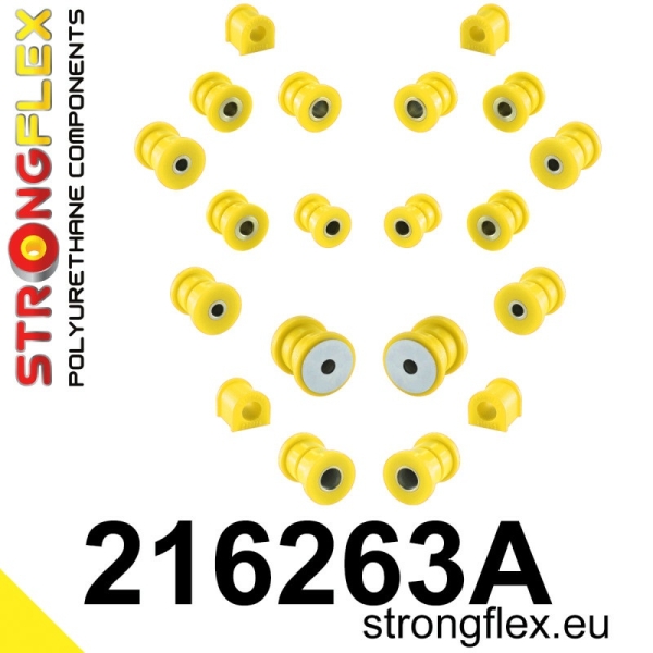 Toyota Celica V (89-93) AT180, ST182, ST184 FWD Suspension Bushing Kit STREET STRONGFLEX PU 216263A