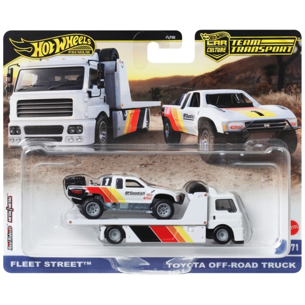 1/64 Hot Wheels Fleet Street + Tyota Off- Road Truck