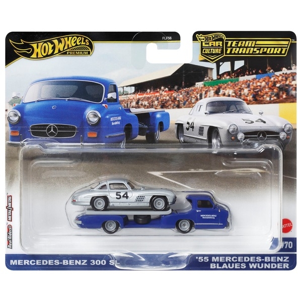 Hot Wheels 1/64 Mercedes-Benz 300 SL + '55 Mercedes -Benz Blue Miracle