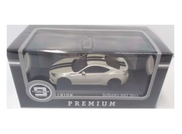 1/43 2014 Subaru BRZ White with Black Stripes