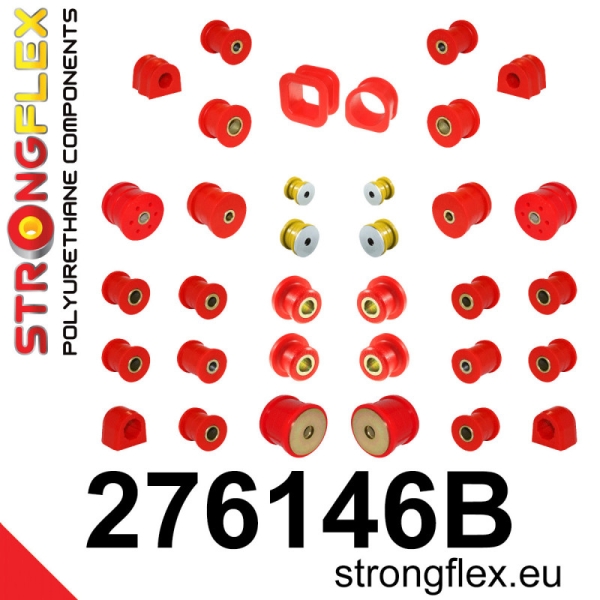 Subaru Forester SG 02-08 Fahrwerk Buchsen Kit STREET STRONGFLEX PU 276146B