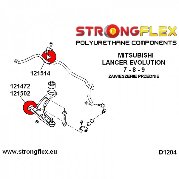 Mitsubishi Lancer Evolution 7 8 9 Suspension Bushing Kit SPORT STRONGFLEX PU 126144A