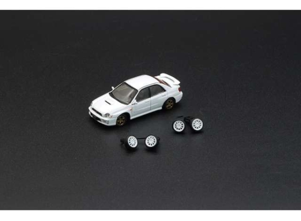 1/64 Subaru Impreza WRX JDM RHD Bug Eye  + Wheels Weiss - BM Creations