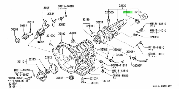 Nissan SR20 180sx Skyline 5-Gang Getriebe Wellen Dichtring Simmerring Kardanwelle 32136U0100 - MUSASHI