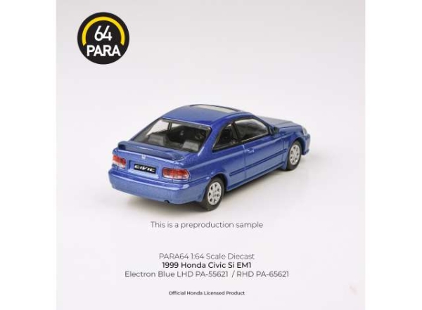 1/64 Honda Civic SI EM1 EJ6 Coupe Blau  - Para64