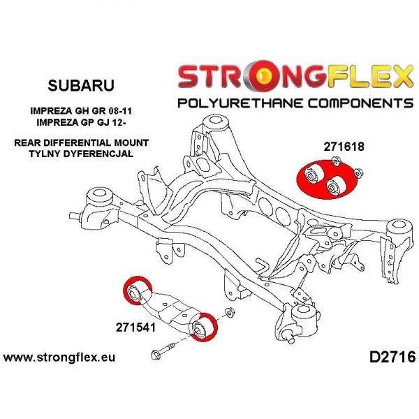 Subaru Impreza GR GP GJ GH Exiga Suspension Bushing Kit STREET STRONGFLEX PU 276166B