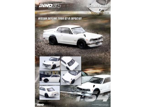 1/64 Nissan Skyline 2000 GT-R KPGC10 White - INNO64