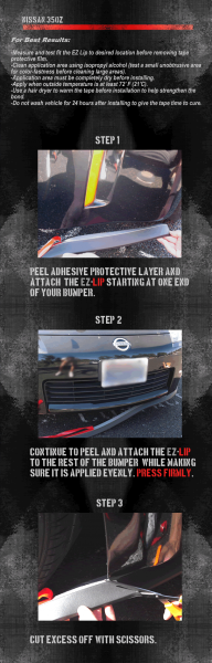 EZ-LIP COLORS RED FRONT BUMPER SPOILER LIP