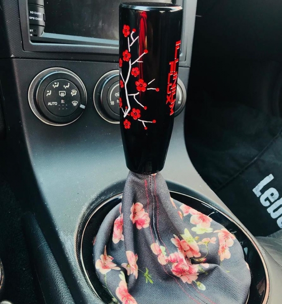 Black Rose Flower Shift Knob 120mm Illinium Flux