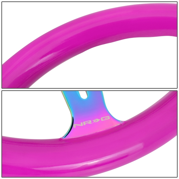NRG Lenkrad 350mm 38mm Neon Holz Pink / Lila / Gelb / Orange