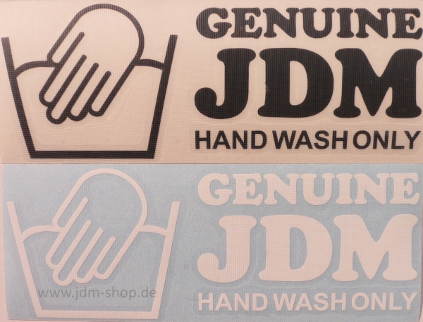 Genuine JDM Hand Wash Only Decal Sticker