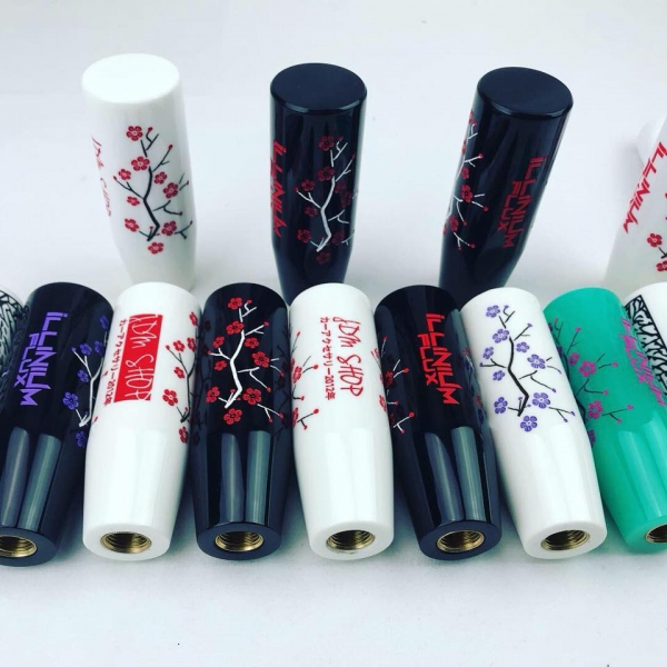 Black Daisy Flower Shift Knob 120mm Illinium Flux