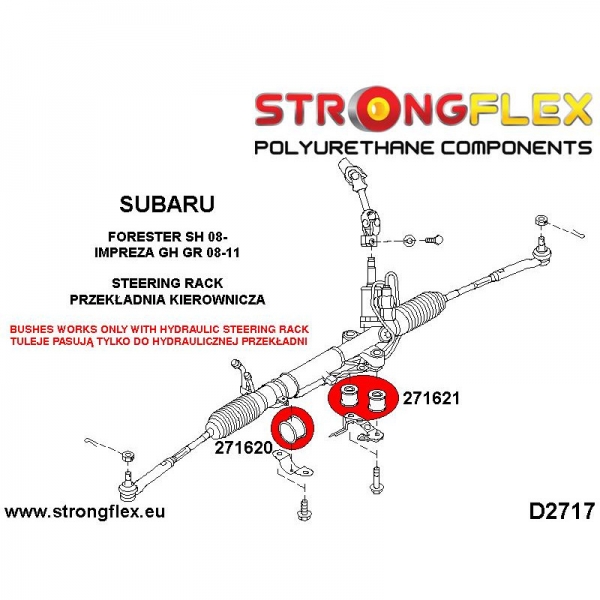 Subaru Impreza GR GP GJ GH Exiga Suspension Bushing Kit STREET STRONGFLEX PU 276166B