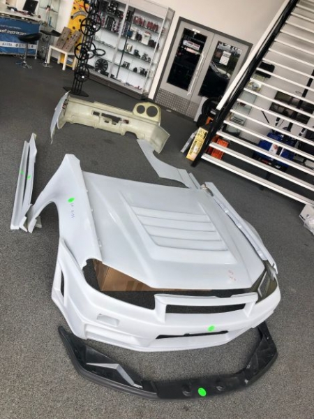 Nissan Skyline R34 GTT GTR Z-Tune N1 Wide Body Kit 14-Piece