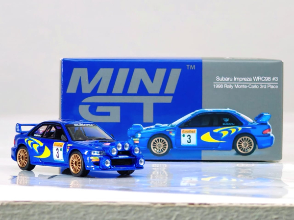 1/64 Subaru Impreza WRC98 #3 1998 Rally Monte-Carlo 3rd Place - Mini GT